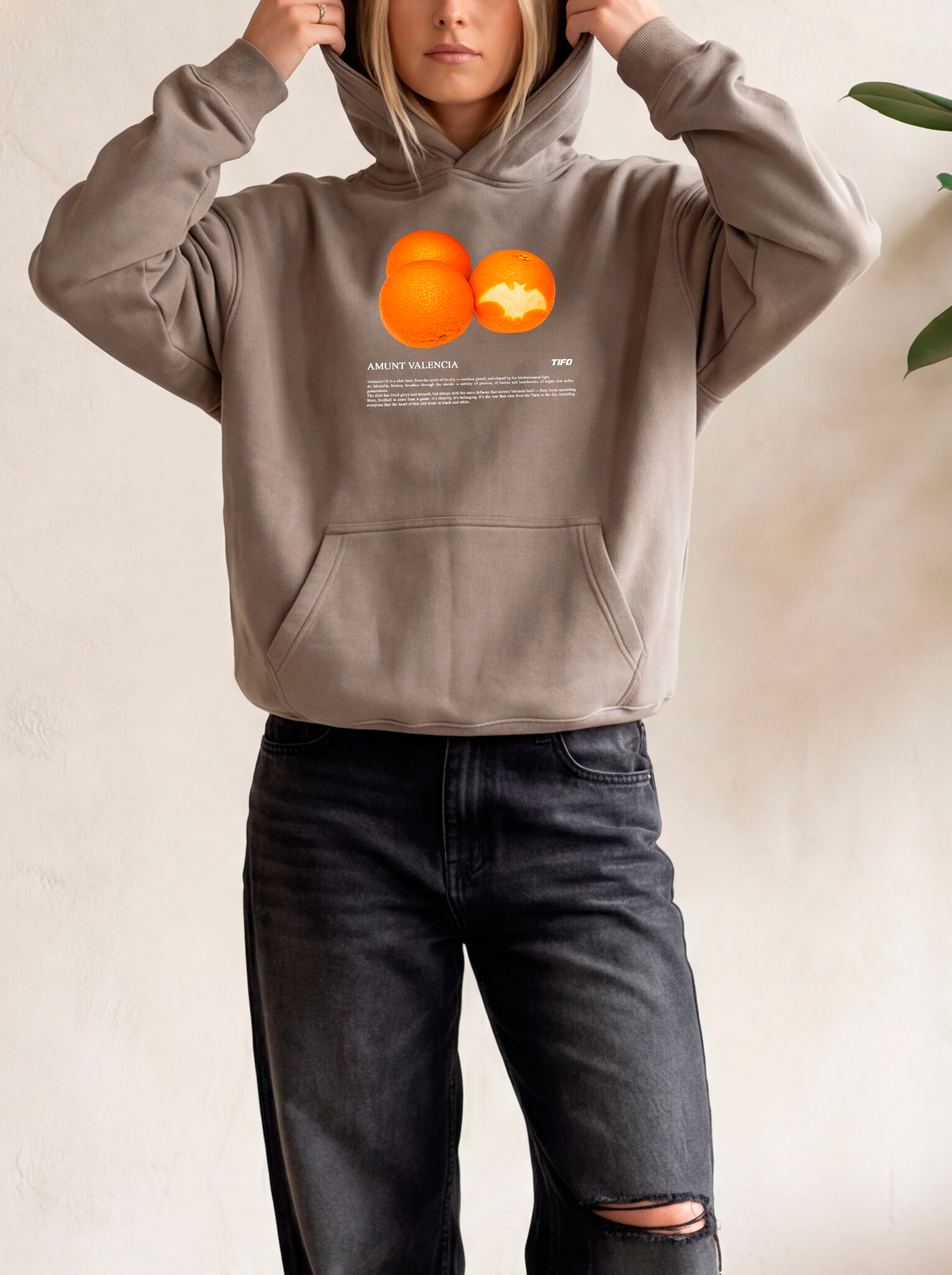 TARONJES - SUDADERA CON CAPUCHA (OVERSIZE)