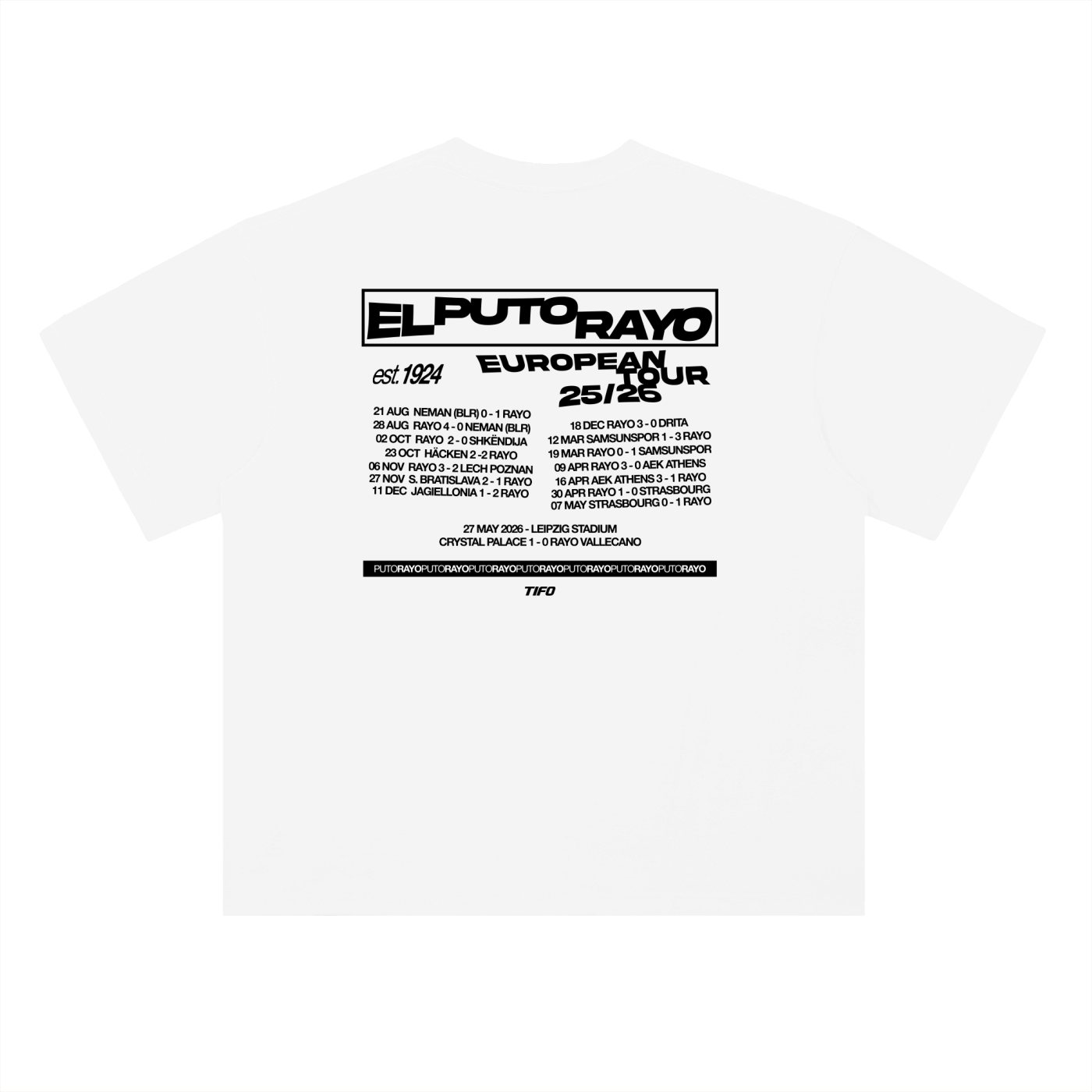 EL PUTO RAYO EUROPEAN TOUR - CAMISETA