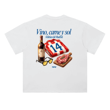 VINO, CARNE Y SOL (ATLETI) - CAMISETA