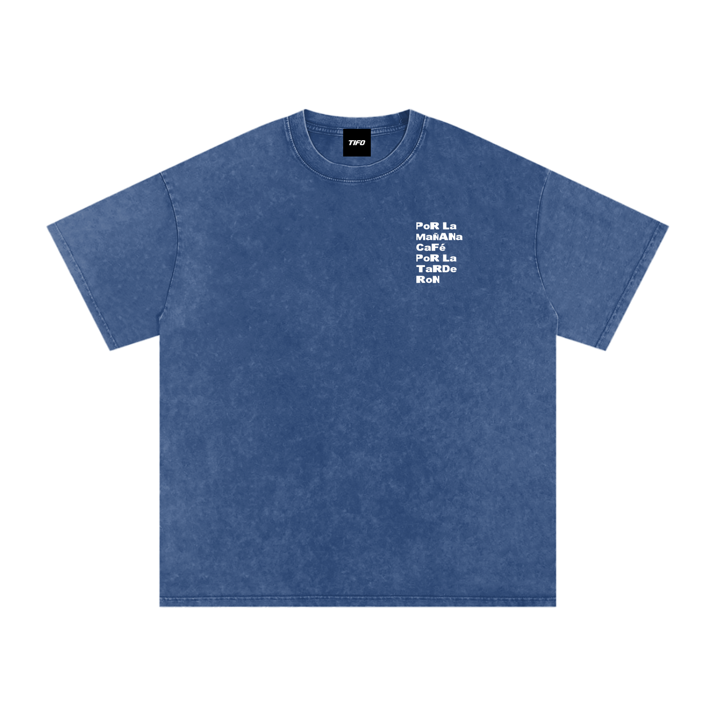 POR LA MAÑANA CAFÉ... (MADRID CAMPEÓN) - CAMISETA EFECTO LAVADO
