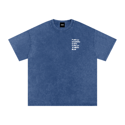 MORNING COFFEE... - WASHED EFFECT T-SHIRT