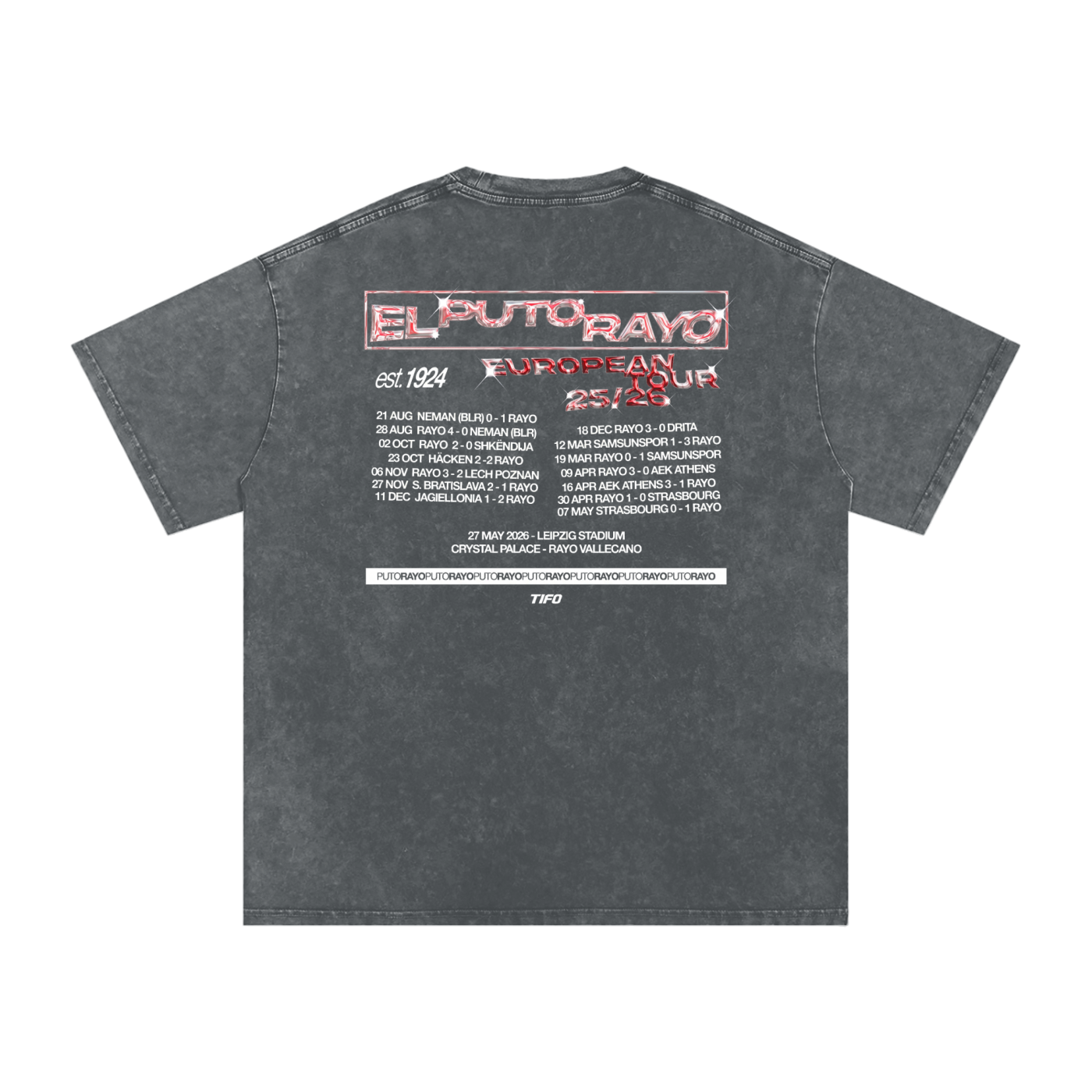 EL PUTO RAYO EUROPEAN TOUR - CAMISETA EFECTO LAVADO