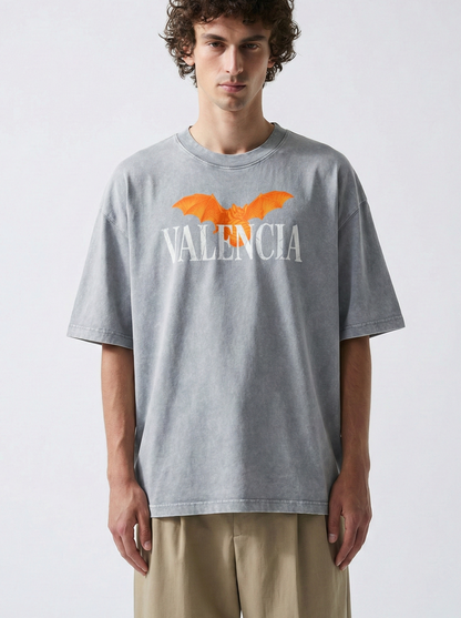 VALENCIA - WASHED EFFECT SQUARE CUT T-SHIRT