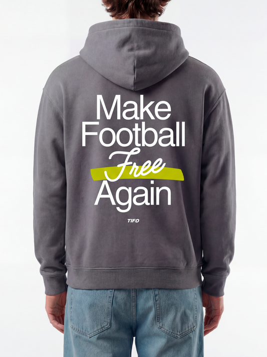 MAKE FOOTBALL FREE AGAIN - SUDADERA CON CAPUCHA (OVERSIZE)