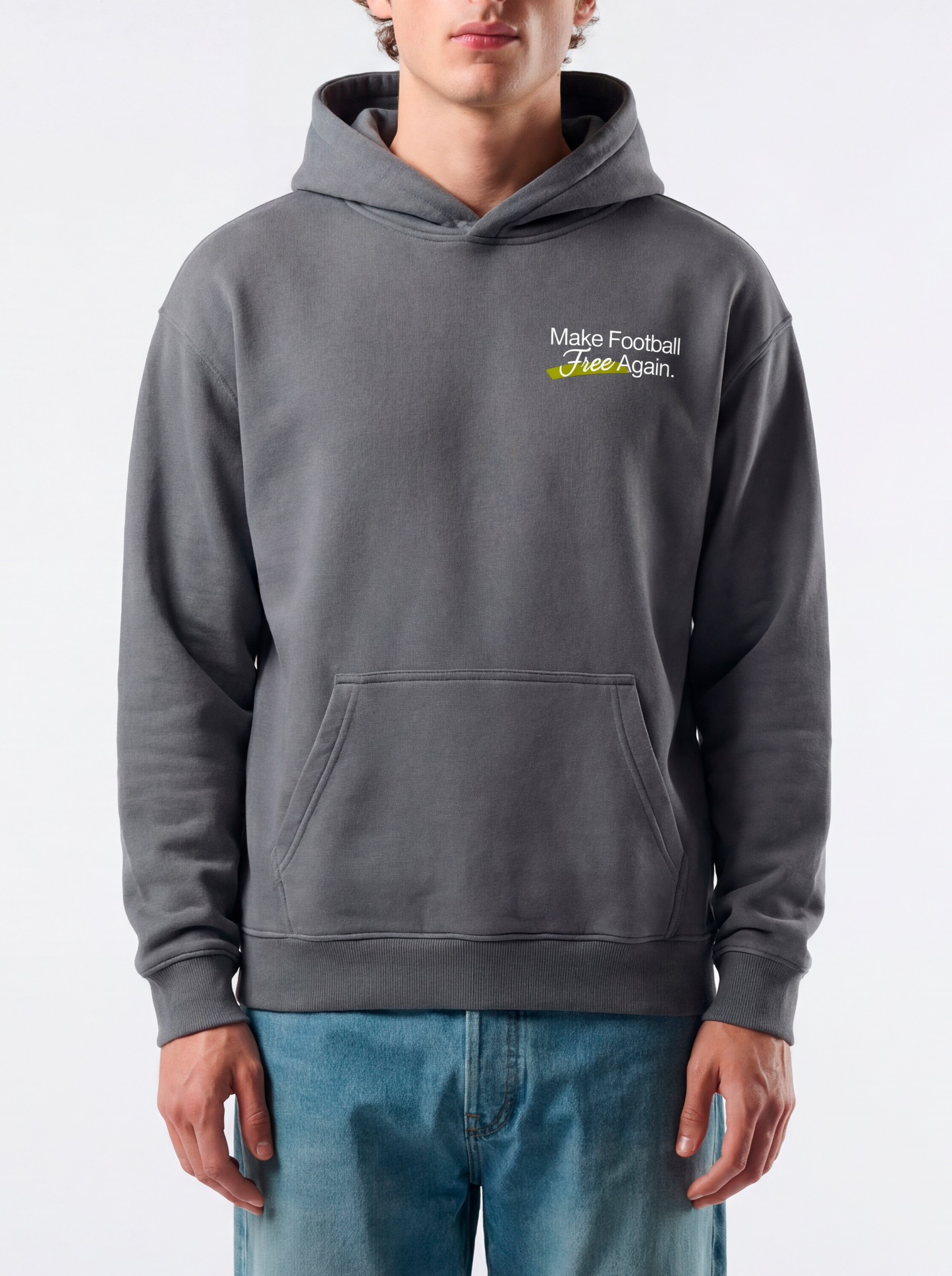 MAKE FOOTBALL FREE AGAIN - SUDADERA CON CAPUCHA (OVERSIZE)