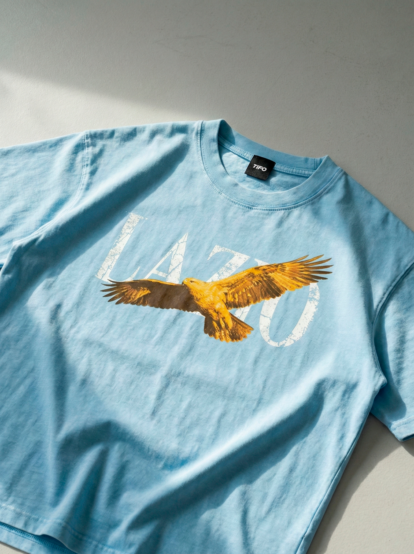 LAZIO - CAMISETA LAVADA CORTE CUADRADO (OVERSIZE)