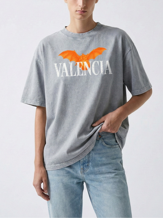 VALENCIA - CAMISETA EFECTO LAVADO CORTE CUADRADO