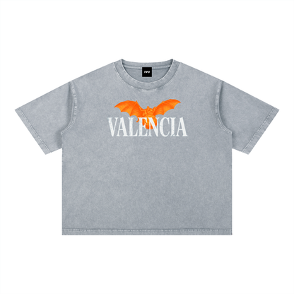 VALENCIA - WASHED EFFECT SQUARE CUT T-SHIRT