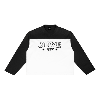JUVE VARSITY - CAMISETA BICOLOR DE MANGA LARGA
