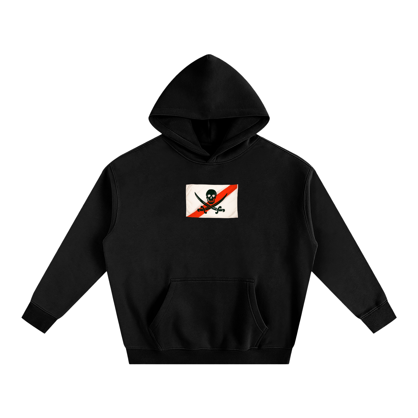 BANDERA PIRATA - SUDADERA CON CAPUCHA (OVERSIZE)