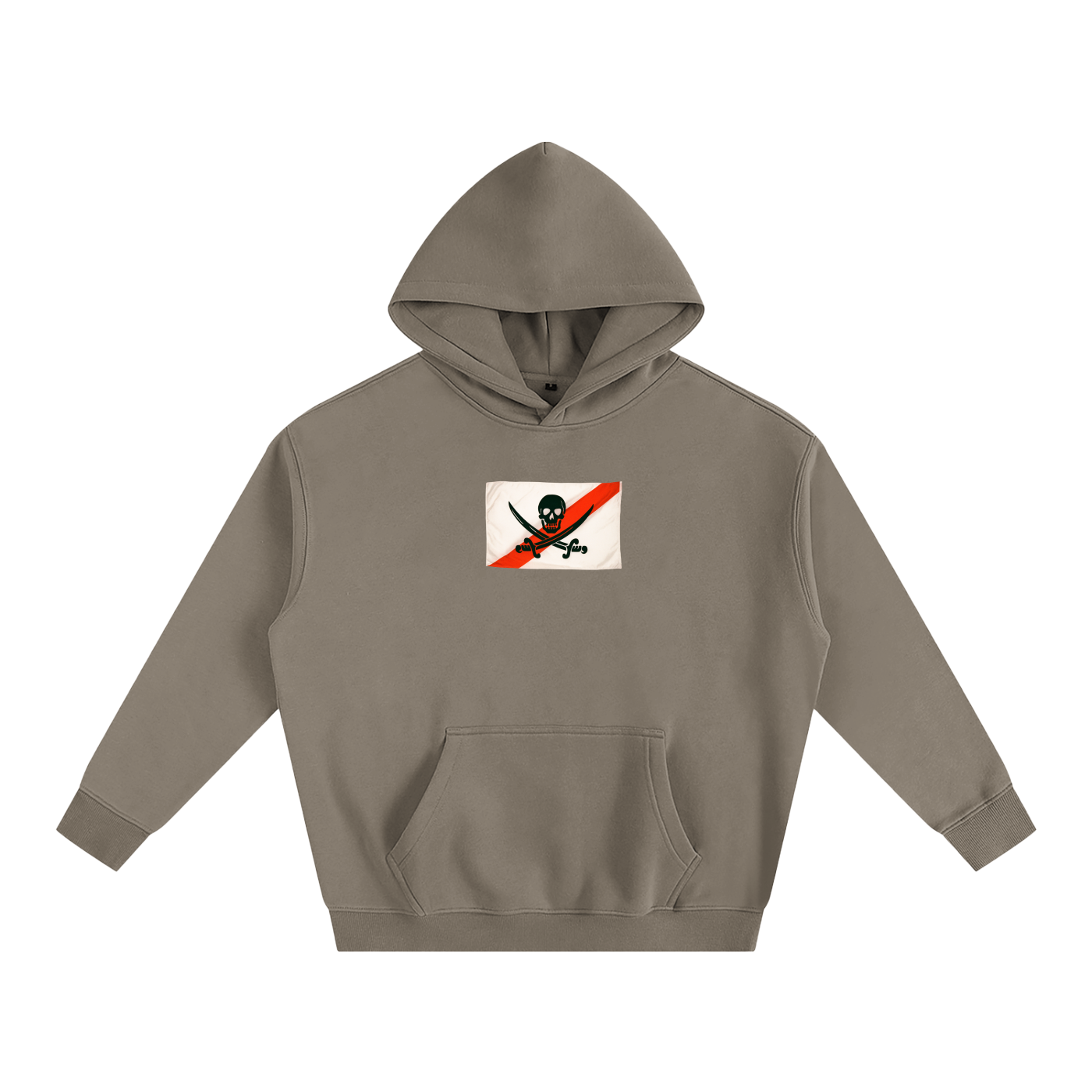 BANDERA PIRATA - SUDADERA CON CAPUCHA (OVERSIZE)