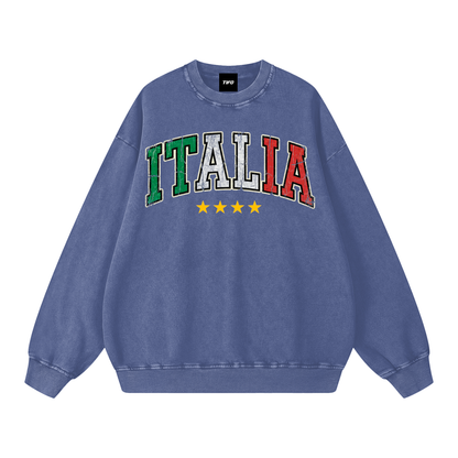 ITALIA - SUDADERA EFECTO LAVADO (OVERSIZE)