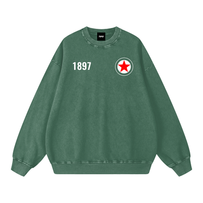RED STAR - SUDADERA EFECTO LAVADO (OVERSIZE)
