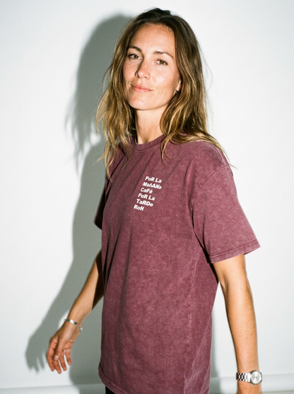 POR LA MAÑANA CAFÉ... (ISI PALAZÓN) - CAMISETA EFECTO LAVADO