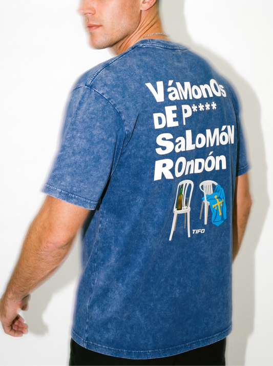 POR LA MAÑANA CAFÉ... (SALOMÓN RONDÓN) - CAMISETA EFECTO LAVADO