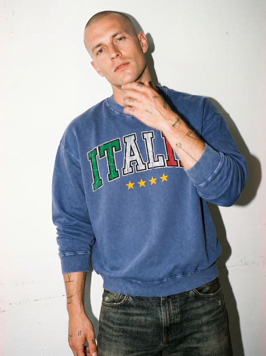 ITALIA - SUDADERA EFECTO LAVADO (OVERSIZE)