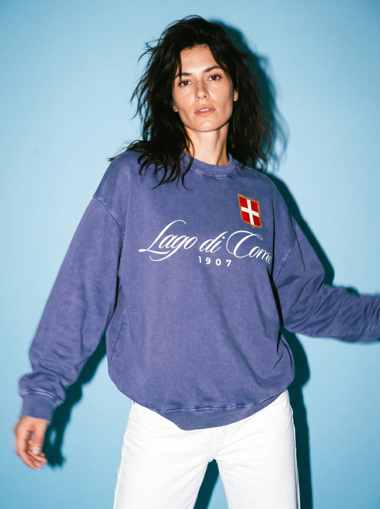 LAGO DI COMO - SUDADERA EFECTO LAVADO (OVERSIZE)