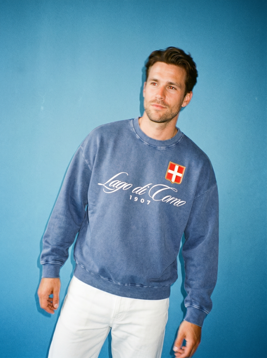 LAGO DI COMO - SUDADERA EFECTO LAVADO (OVERSIZE)