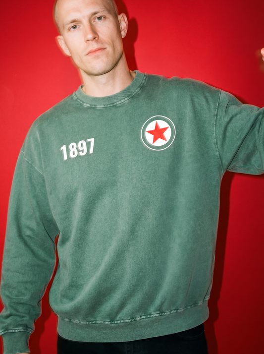 RED STAR - SUDADERA EFECTO LAVADO (OVERSIZE)