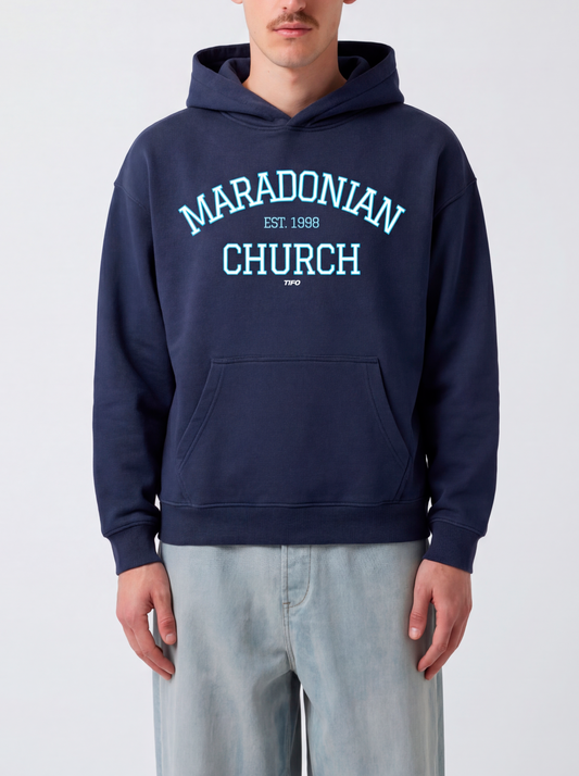 MARADONIAN CHURCH VARSITY - SUDADERA CON CAPUCHA (OVERSIZE)