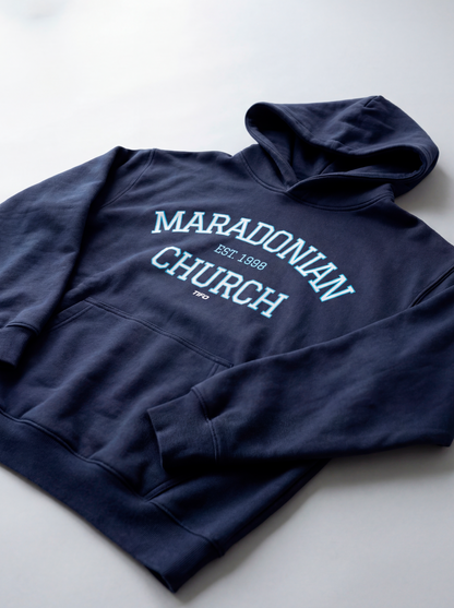 MARADONIAN CHURCH VARSITY - SUDADERA CON CAPUCHA (OVERSIZE)